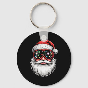 Magical Snowboarding Ski Goggles Santa Christmas  Keychain
