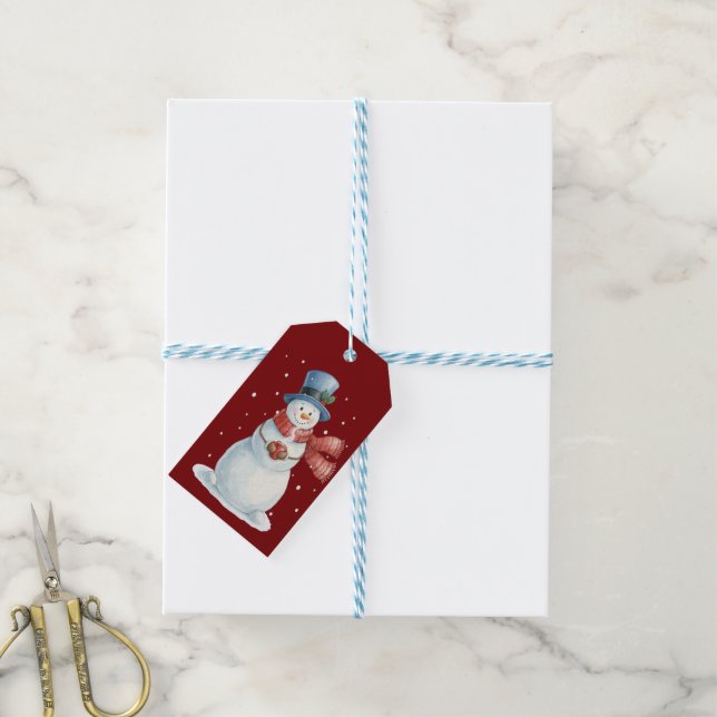 Magical Snowman Frozen Gift Tags (With Twine)