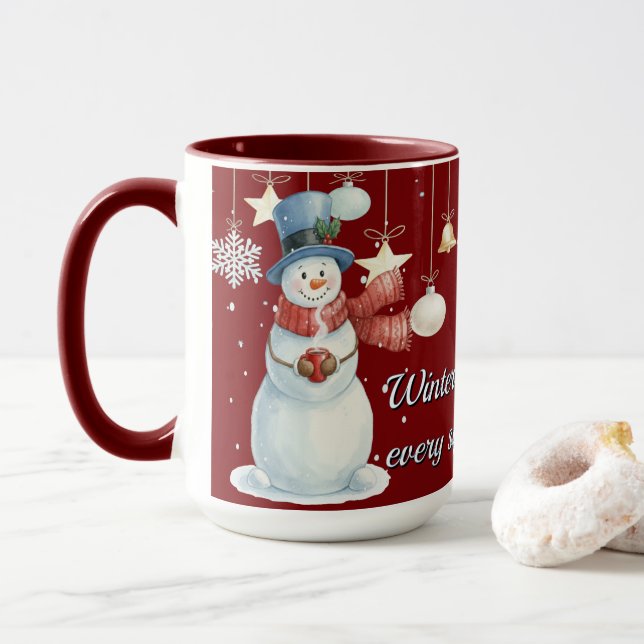 Magical Snowman Frozen Mug (With Donut)