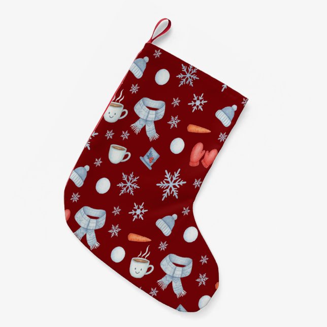 Magical Snowman Frozen Small Christmas Stocking (Front (Hanging))