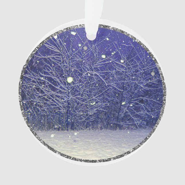 Magical Snowy Evening Ornament (Front)