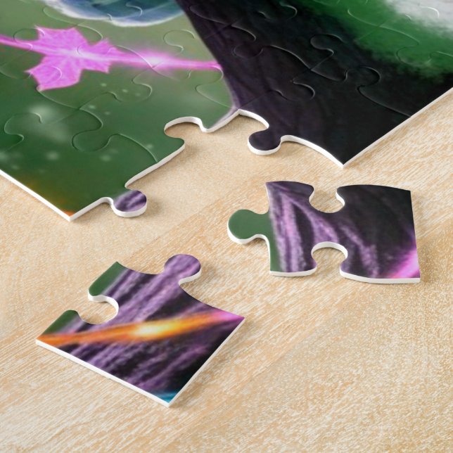 Magical Snowy Owl in Tree Jigsaw Puzzle (Side)