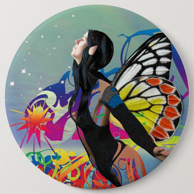 Magical Star 6 Inch Round Button (Front)