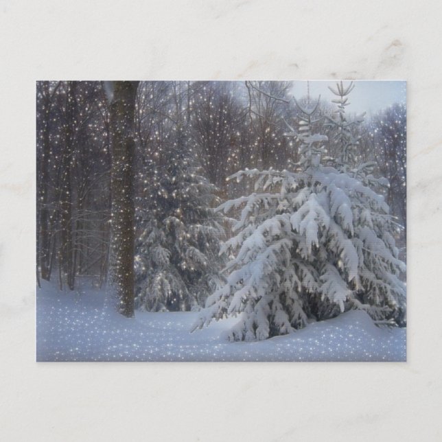 Magical Starry Christmas Holiday Postcard (Front)