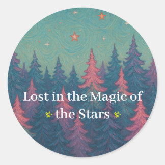 Magical Starry Forest – Fantasy Art Sticker