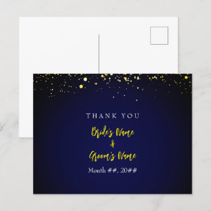 Magical Starry Night Wedding Thank You Card