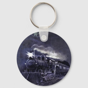Magical Steam Engine Victorian Train Keychain