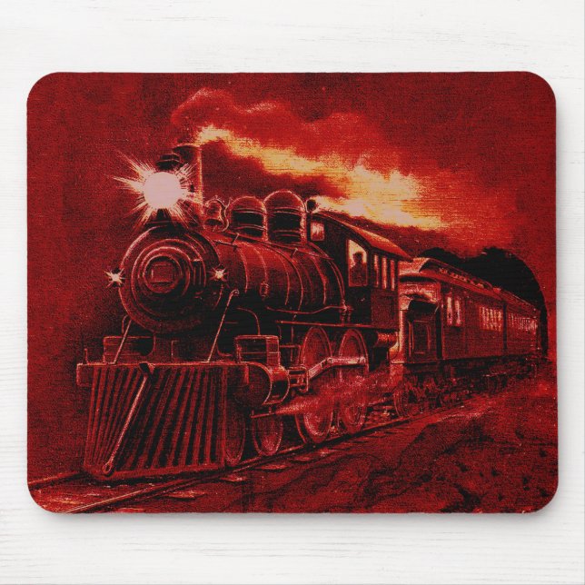 Magical Steam Engine Victorian Train Mouse Pad (Front)