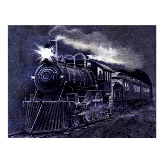 Magical Steam Engine Victorian Train Postcard