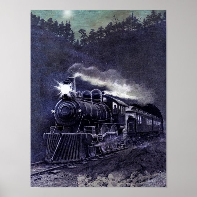 Magical Steam Engine Victorian Train Poster (Front)