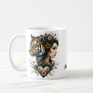 Magical steampunk floral world coffee mug