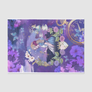 Magical Storybook Vintage Alice In Wonderland Tissue Paper