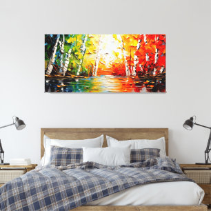 Magical summer forest art canvas print
