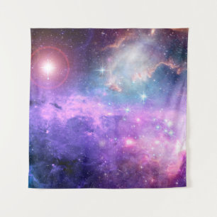 Magical surreal colourful space background with ma tapestry