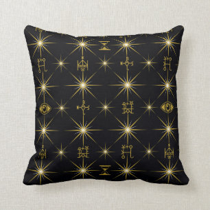 Magical Symbols Pattern Throw Pillow