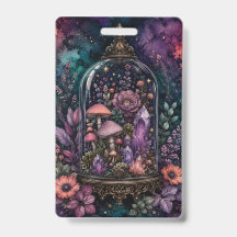 Magical Terrarium Crystal and Mushroom Whimsigoth