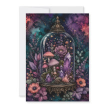 Magical Terrarium Crystal and Mushroom Whimsigoth