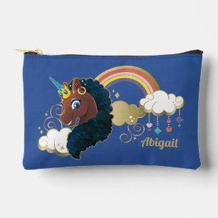Magical the Unicorn Rainbow & Clouds Design Accessory Pouch