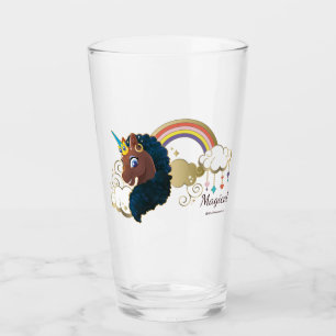 Magical the Unicorn Rainbow & Clouds Design Glass