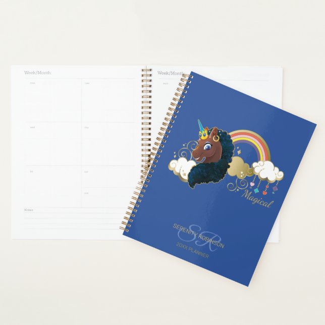 Magical the Unicorn Rainbow & Clouds Design Planner (Display)