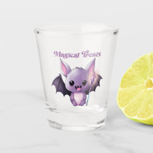 Magical Treats – Cute Purple Bat Halloween Shot Glass