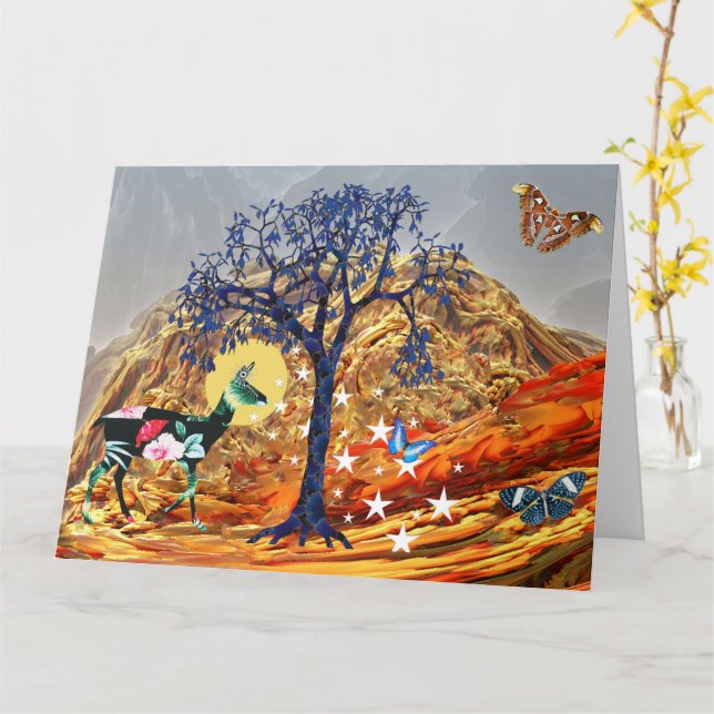 Magical Tree Card (Yellow Flower)