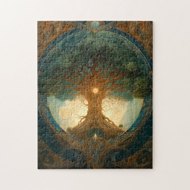Magical Tree Of Life Surreal Nature Art Jigsaw Puzzle (Vertical)