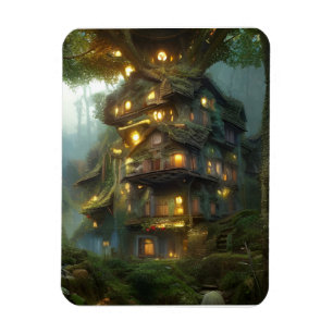 Magical Treehouse Colony  Magnet