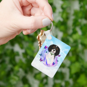 Magical Tri Colour Cavalier King Charles Spaniel  Keychain