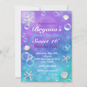 Magical Under The Sea Birthday Party Invitation