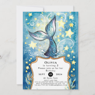 Magical Under the Sea Mermaid Birthday Invitation