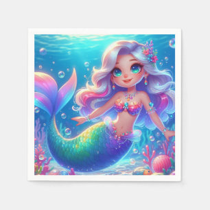 Magical Undersea Princess Mermaid Napkin