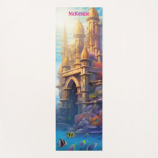 Magical Underwater Castle Coral Reef Yoga Mat