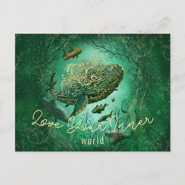 Magical underwater world customisable  postcard (Front)