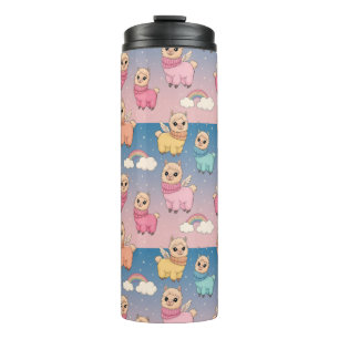 Magical Unicorn and Stars Pattern Design Thermal Tumbler
