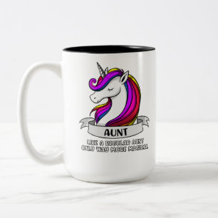 Magical Unicorn Aunt Two-Tone Coffee Mug