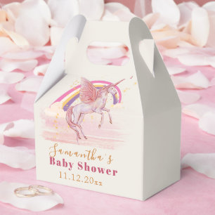 Magical Unicorn Baby Shower Party Favor Box
