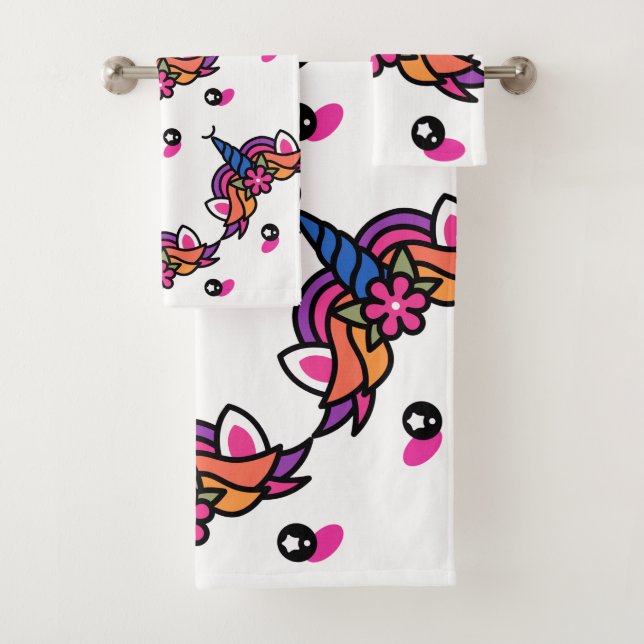 Magical Unicorn Bath Towel Set (Insitu)