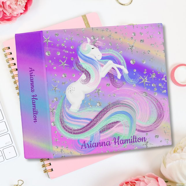 Magical Unicorn Best Selling School 3 Ring Binder (Creator Uploaded)