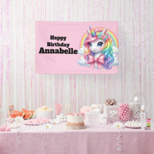 Magical Unicorn Birthday Banner Party Sign