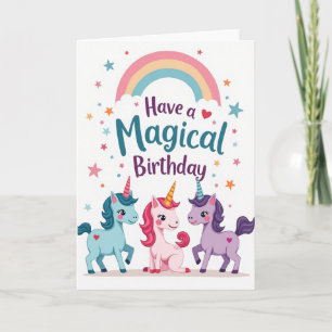 Magical Unicorn Birthday Card