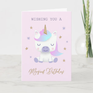 Magical Unicorn Birthday Card