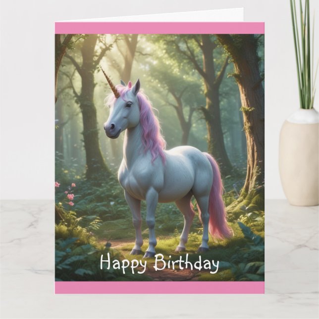 Magical Unicorn Birthday Card (Front)