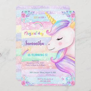 Magical Unicorn Birthday Invitation