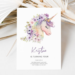 Magical Unicorn Birthday Invitation