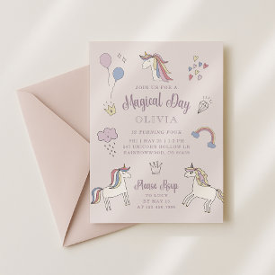 Magical Unicorn Birthday Invitation