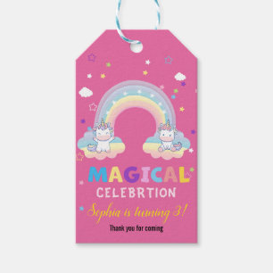 Magical Unicorn Birthday Invitation Gift Tags