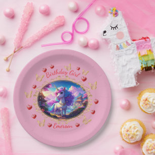 Magical Unicorn Birthday  Paper Plate