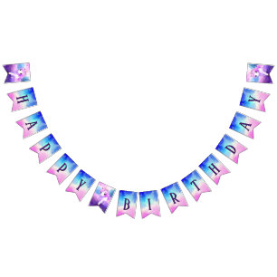 Magical Unicorn Birthday Party Bunting Flags