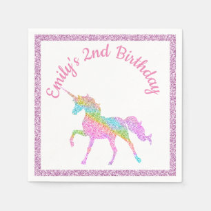 Magical Unicorn Birthday Personalized Napkin